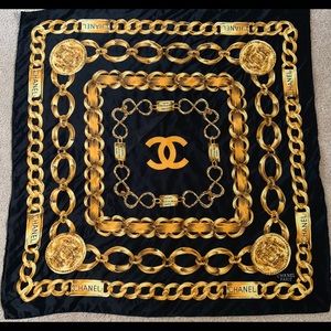 SOLD. Damaged Chanel Scarf  PRICE FIRM PLS READ